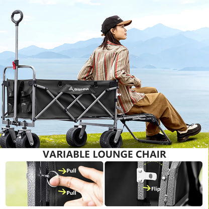 Camping Wagon Cart Folding Utility Heavy Duty Large Capacity