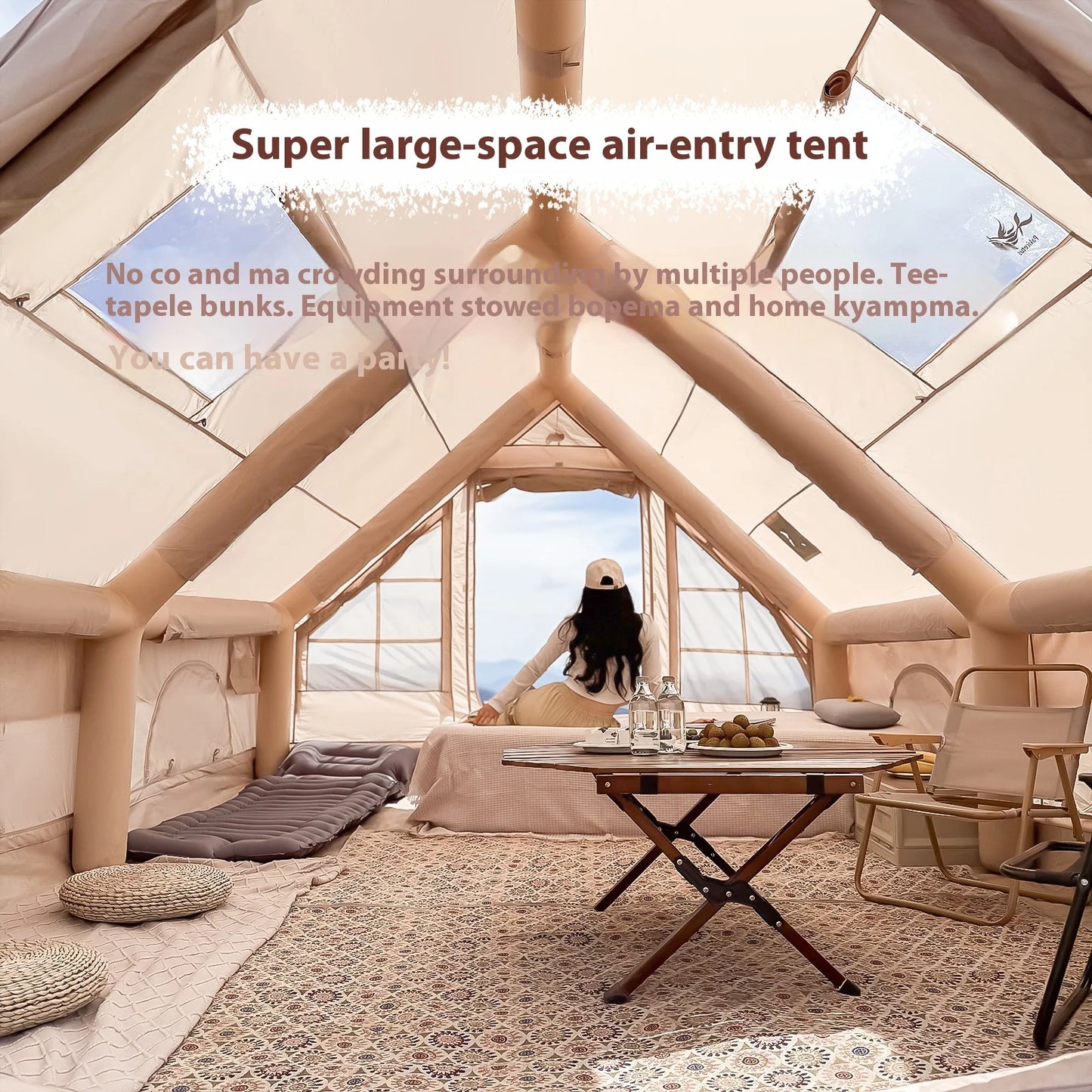 Inflatable Tents For4/6/8 Person Family Camping Inflatable