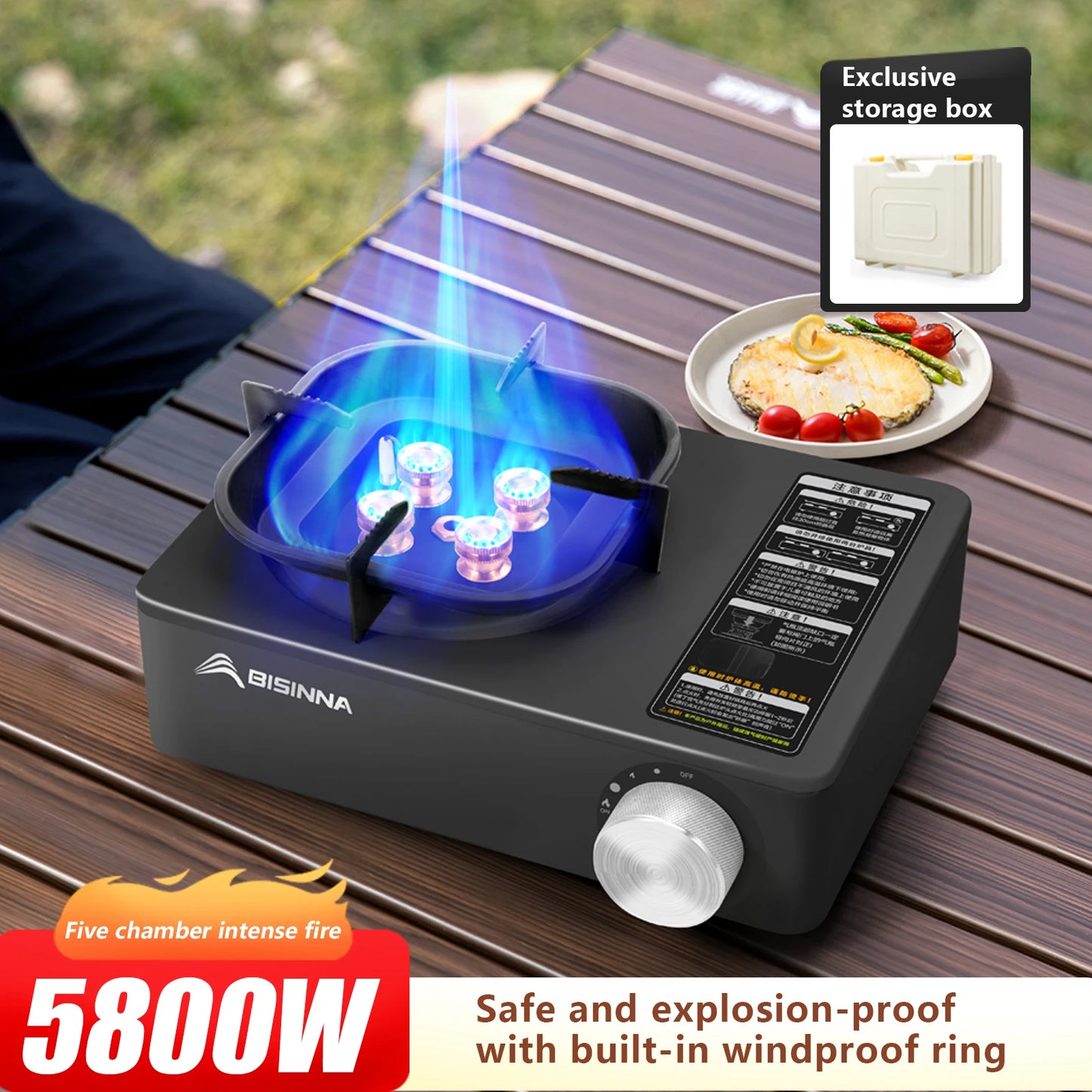 Camping Gas Stove 5800W High Firepower