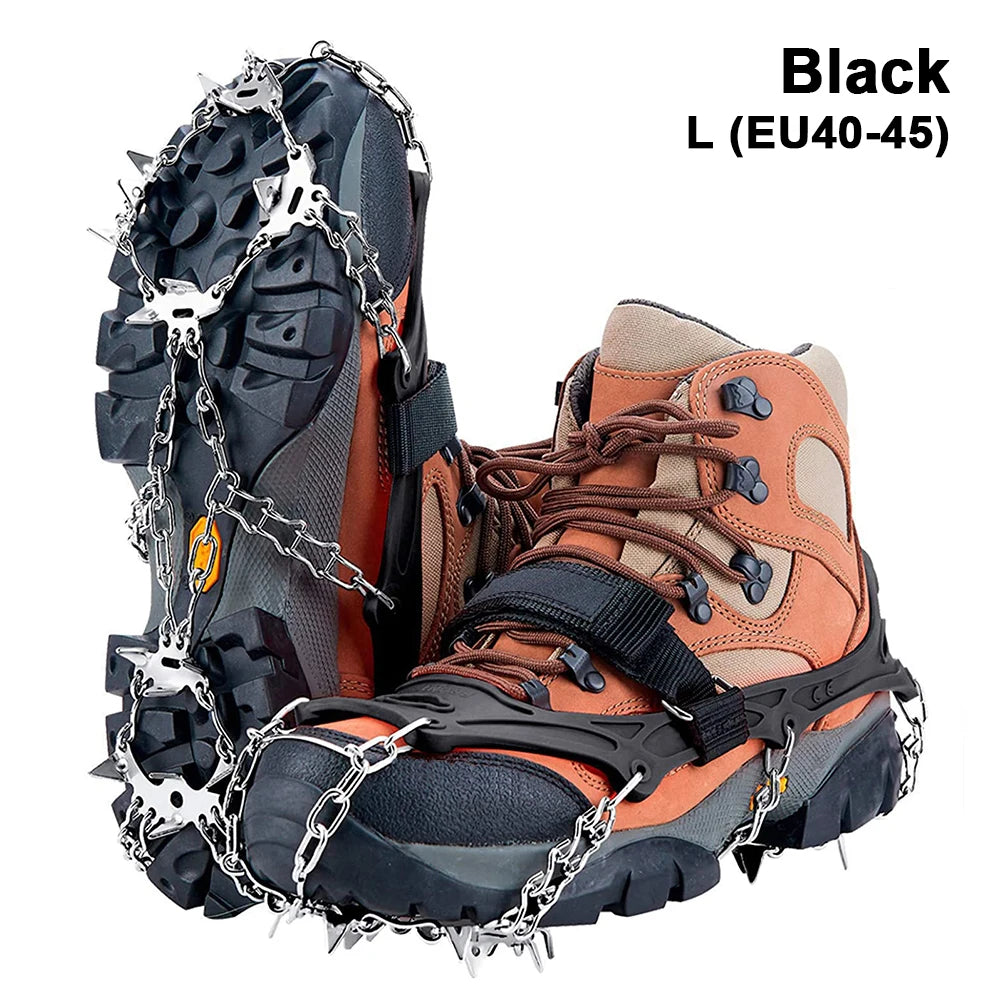 Crampons Shoes 19 Spikes Ice Snow Gripper Shoes
