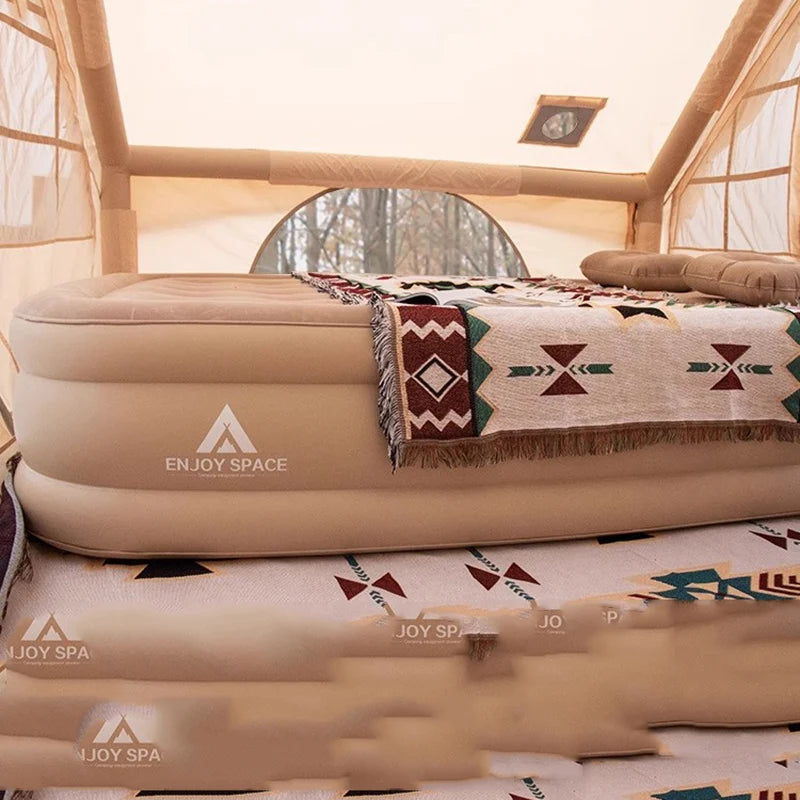 Queen portable Camping Self Inflatable Bed Twin