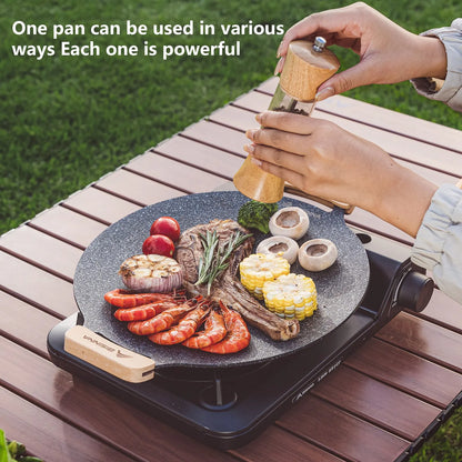 30CM Outdoor BBQ Grill Pan Non Stick Stovetop