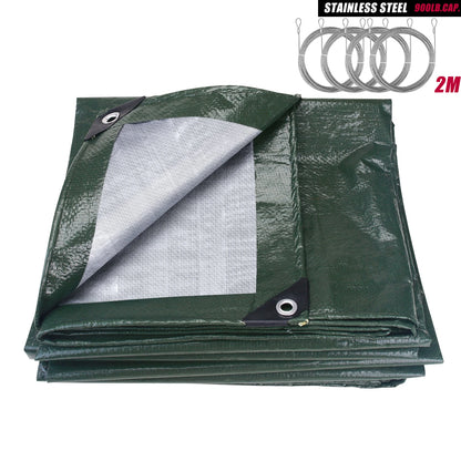 Large PE Tarpaulin Waterproof Sheet Cover with Reinforced Grommets