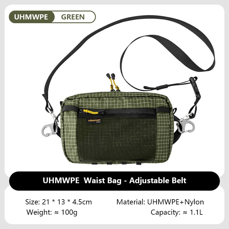 Fiber Waist Pack 1.1L Waterproof UrltraLight Multi Pocket