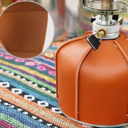 Gas Tank Protective Case PU Leather Fuel Cylinder Portable Camping Gas Covers