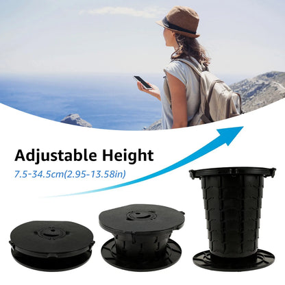 Portable Toilet Retractable Camping Toilet Height Adjustable