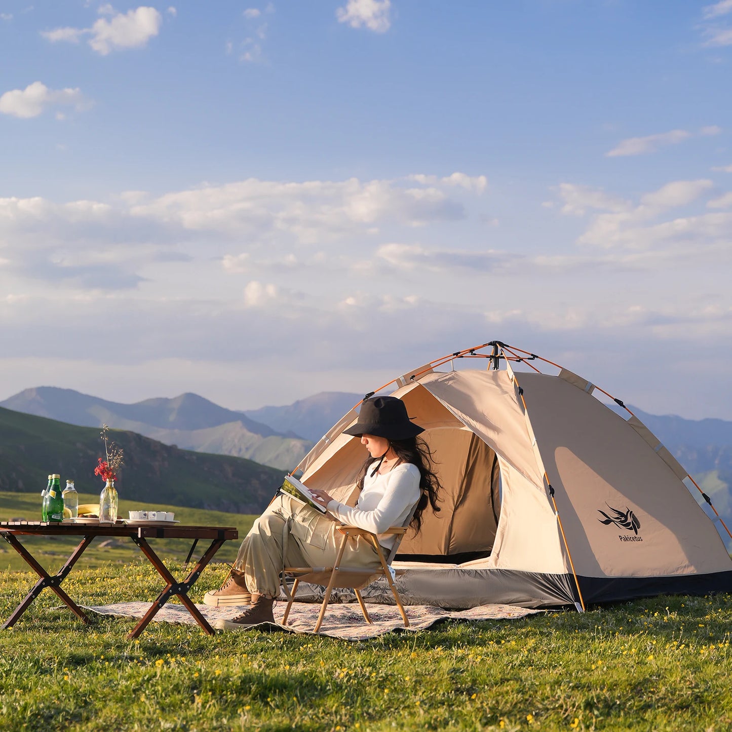 Instant Golden Tent - Portable 3-4 Person