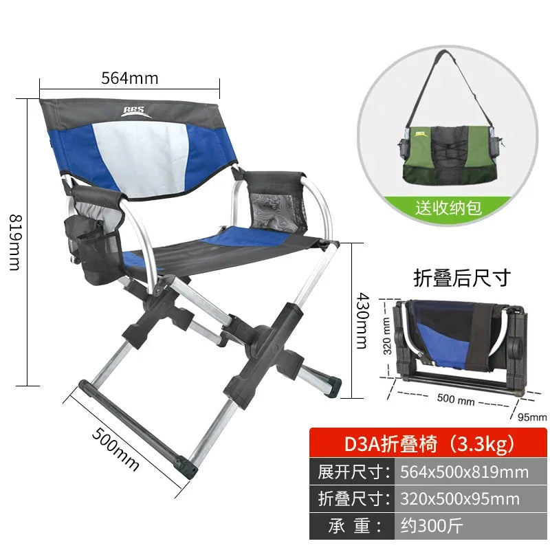 outdoor aluminum alloy fishing chair folding beach chair stool