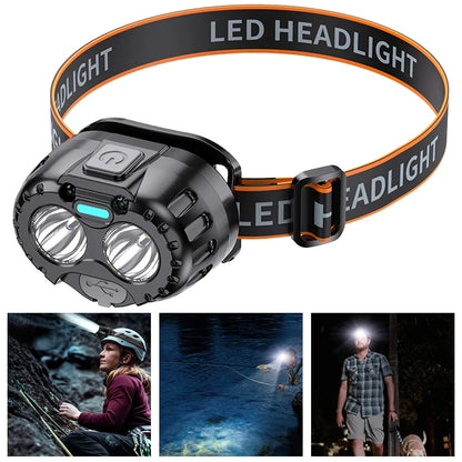 Powerful LED Headlamp IPX4 Waterproof Emergency Headlight