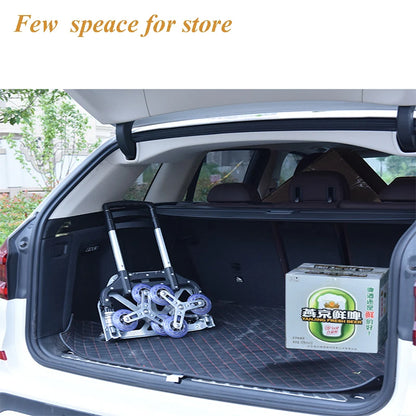 Hand Truck with Bungee Cord Heavy Foldable Trolley for Upstairs