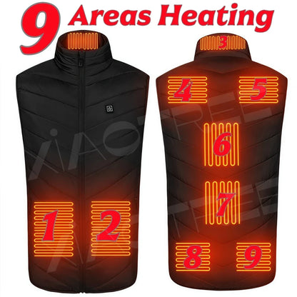 Areas Heated Vest Men Jacket Heated Winter Womens Electric