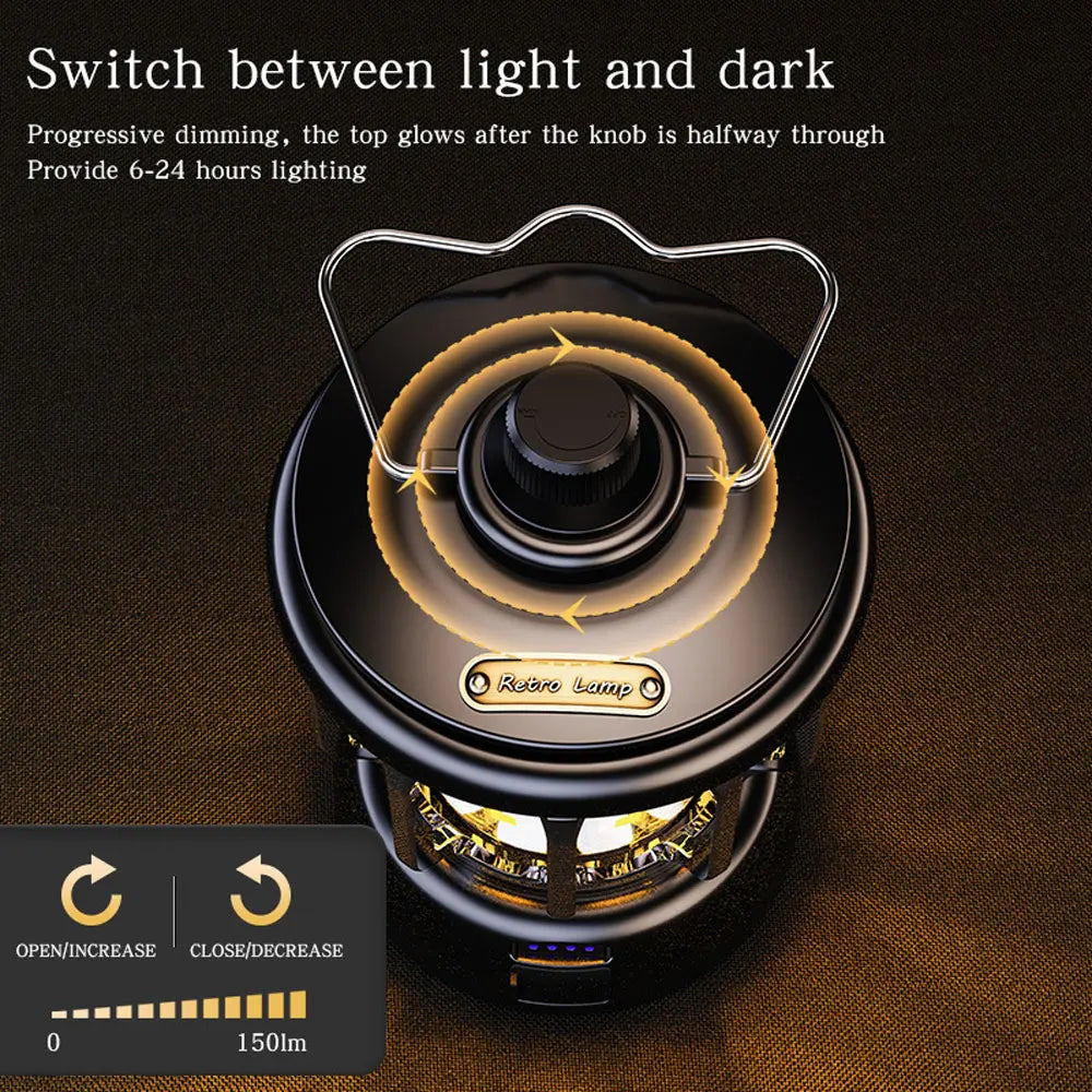 Outdoor Camping Light Retro Portable Handheld Light Waterproof Pendant Light Outdoor Atmosphere Light Special Offer