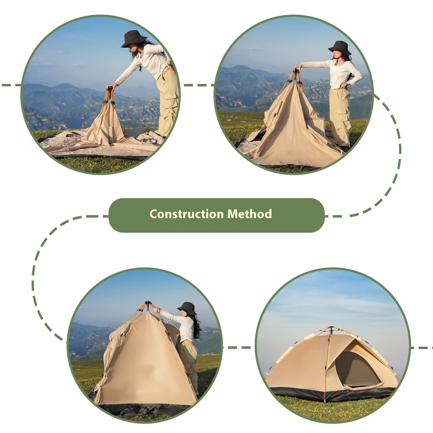 2-4 Person Camping Windproof Tents