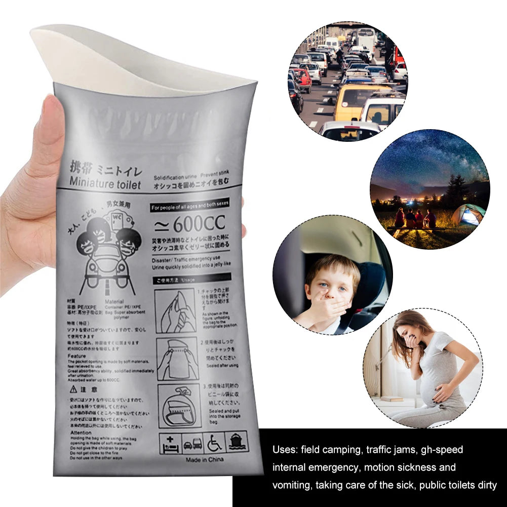 4Pcs Emergency Urinal Bag Disposable