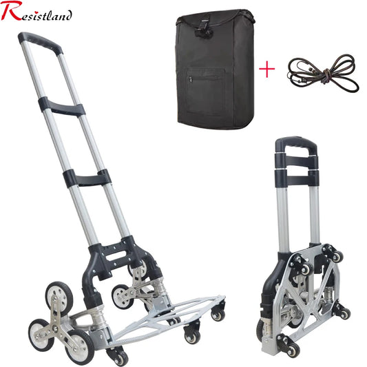 Hand Truck with Bungee Cord Heavy Foldable Trolley for Upstairs