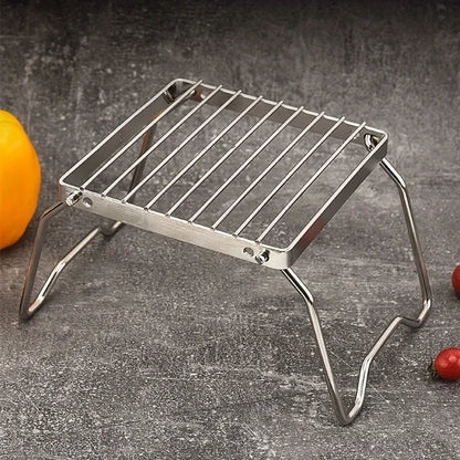 2Pcs Outdoor Portable Barbecue Grill Mini Stainless Steel