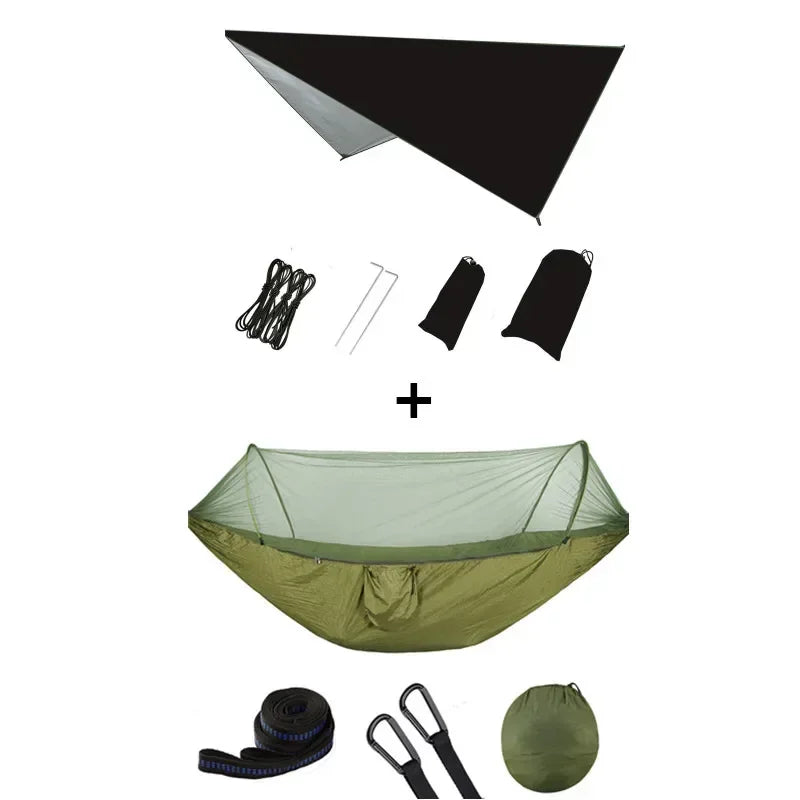 Pop-Up Portable Camping Hammock with Mosquito Net