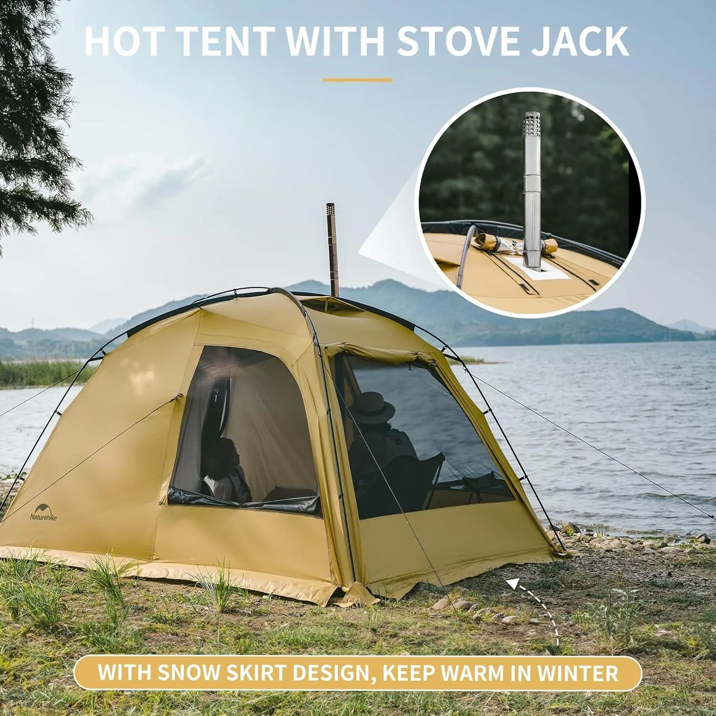 Camping Tent 4 Season for 2-4 Person Waterproof