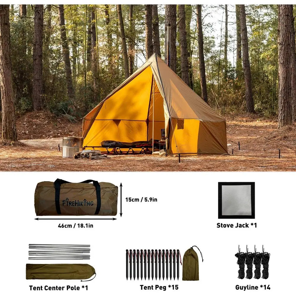 Portable Outdoor Yurt Tent with Stove Vent and Snow Skirt