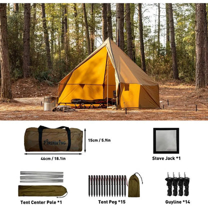 Portable Outdoor Yurt Tent with Stove Vent and Snow Skirt