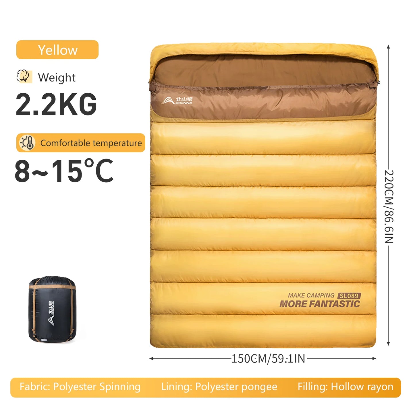 2 Person Camping Sleeping Bag
