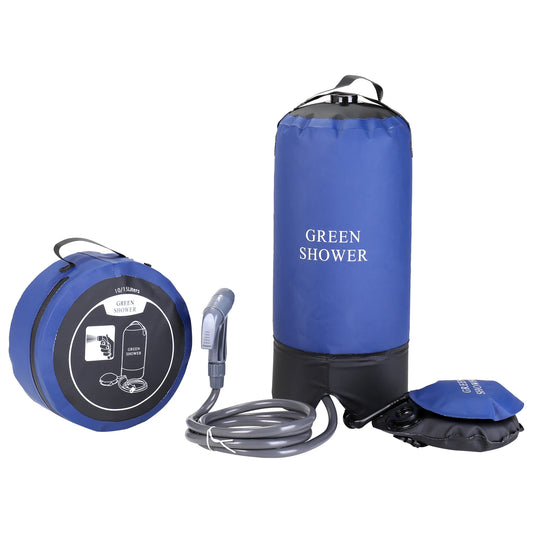 Outdoor PVC Pressure Shower with Foot Pump Lightweight Inflatable