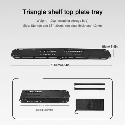 Foldable High Strength Bending Camping Hanging Rack Top Plate
