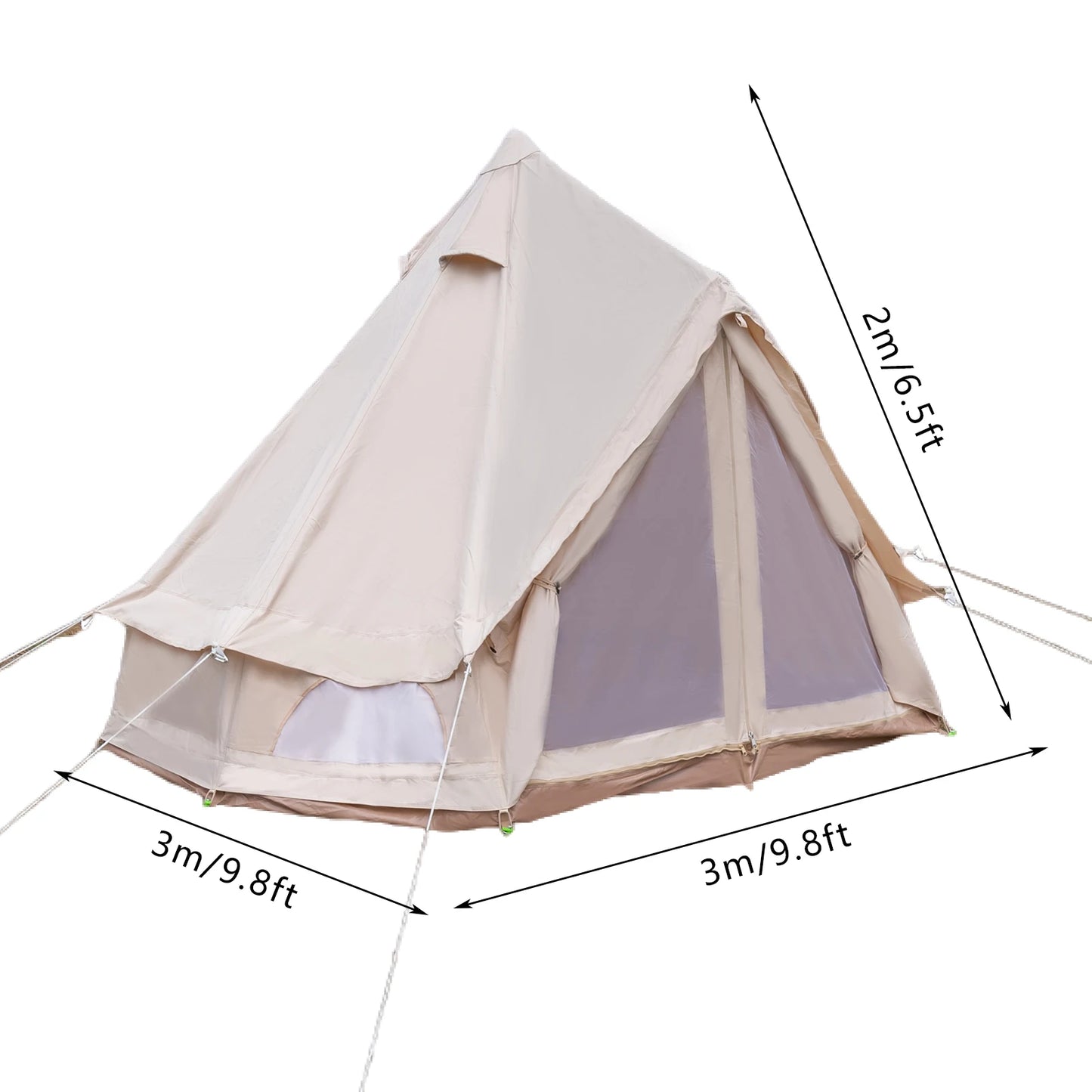 Waterproof Polyester Cotton Bell Tent for 2 People