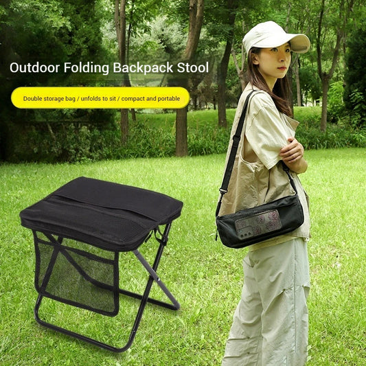 Foldable Backpack Stool Portable Folding Stool With Carry Bag