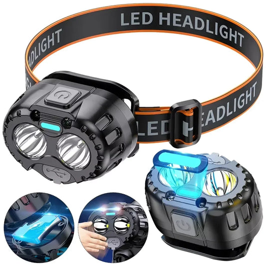 Powerful LED Headlamp IPX4 Waterproof Emergency Headlight