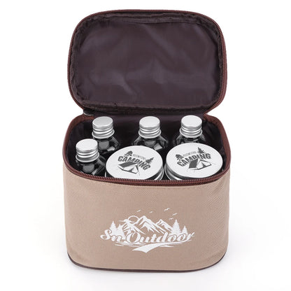8Pcs Camping Seasoning Bottle Set with Storage Bag