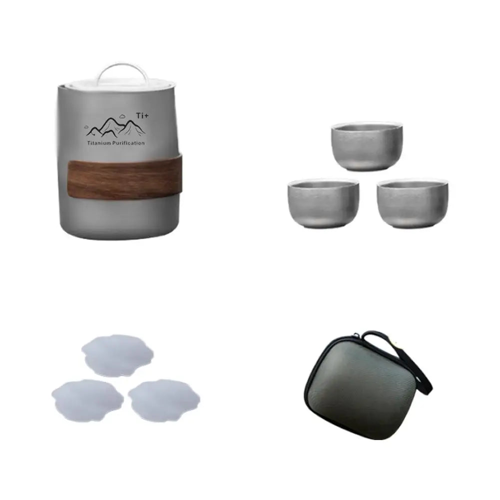 Outdoor Stainless Steel Cup Set Camping Cup 4/6/8PCS Camping