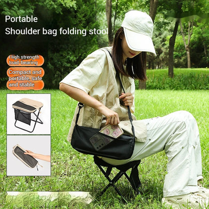 Foldable Backpack Stool Portable Folding Stool With Carry Bag