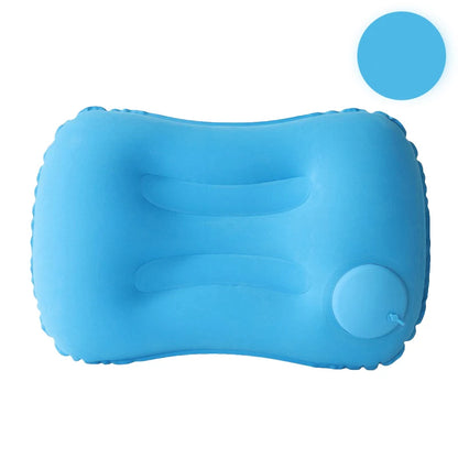 1pc Press And Inflate Portable Neck Pillow