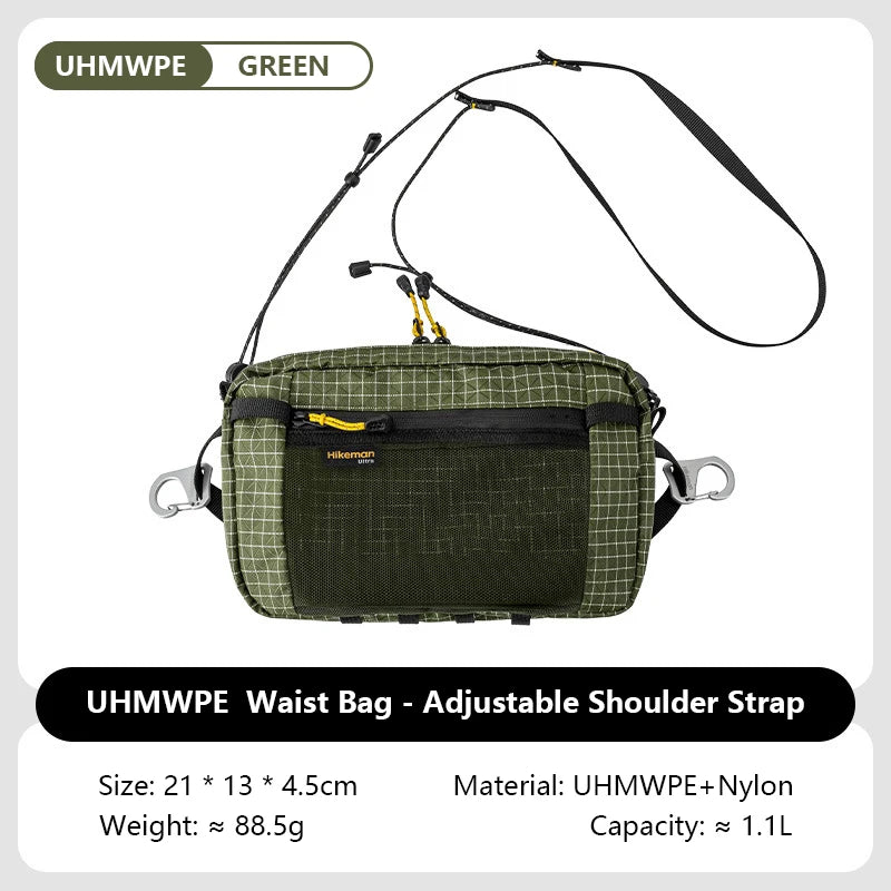Fiber Waist Pack 1.1L Waterproof UrltraLight Multi Pocket