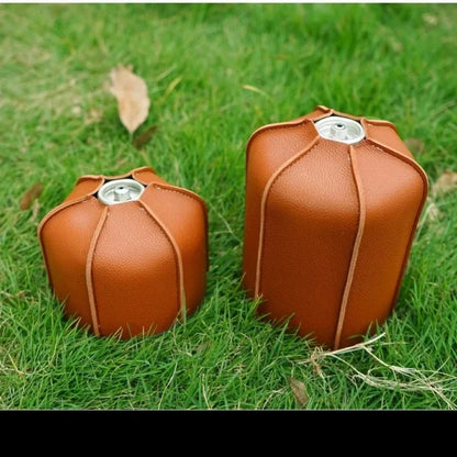 Gas Tank Protective Case PU Leather Fuel Cylinder Portable Camping Gas Covers