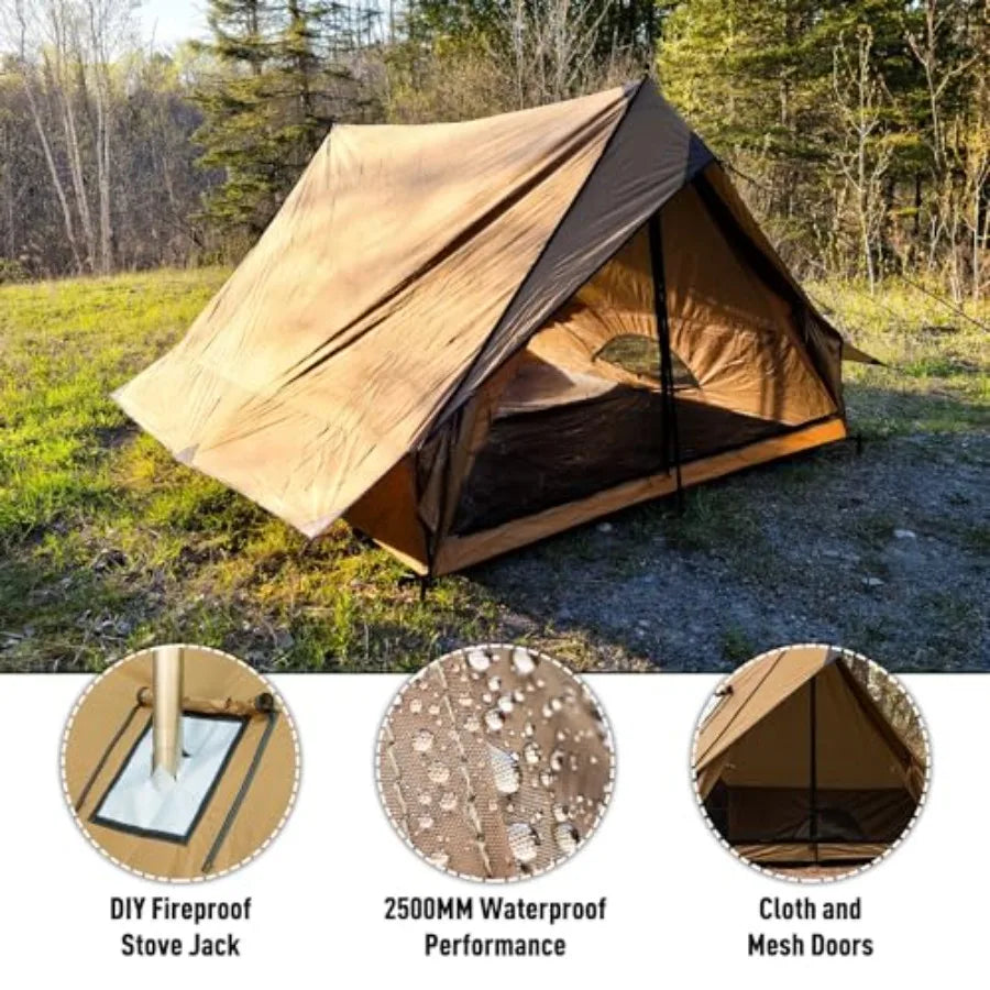 Camping Hot Tent Cabin with Stove Jack