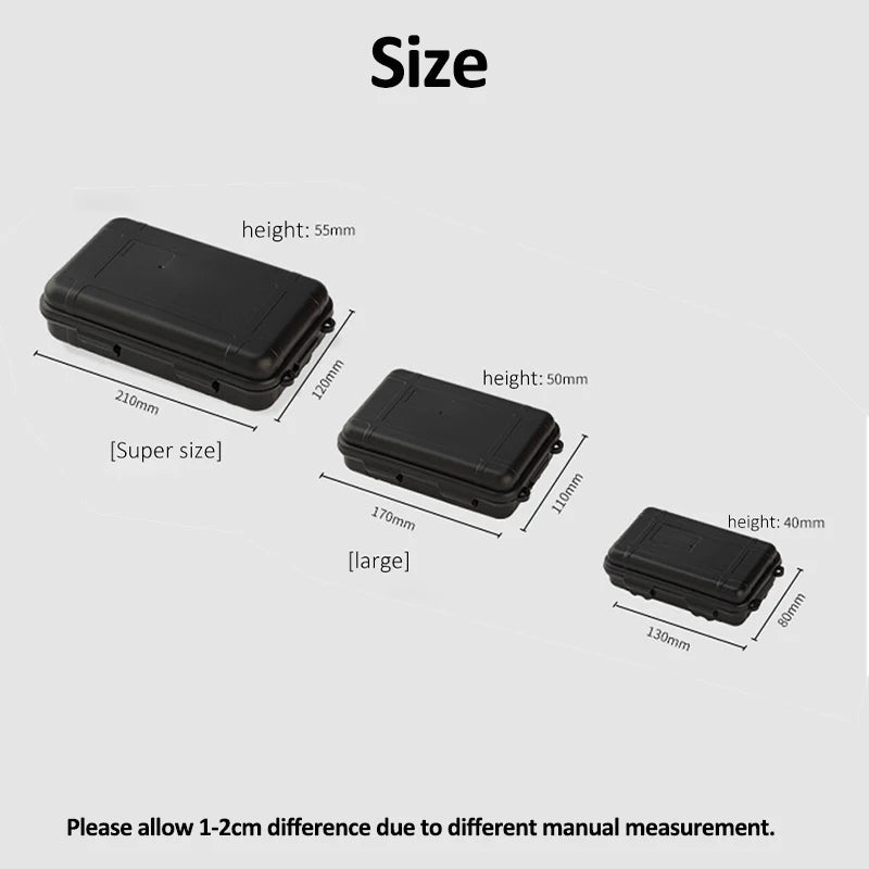 S/L/XL Size Outdoor Plastic Waterproof Sealed Survival Box