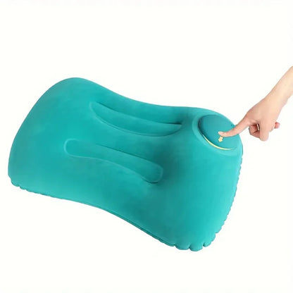 1pc Press And Inflate Portable Neck Pillow