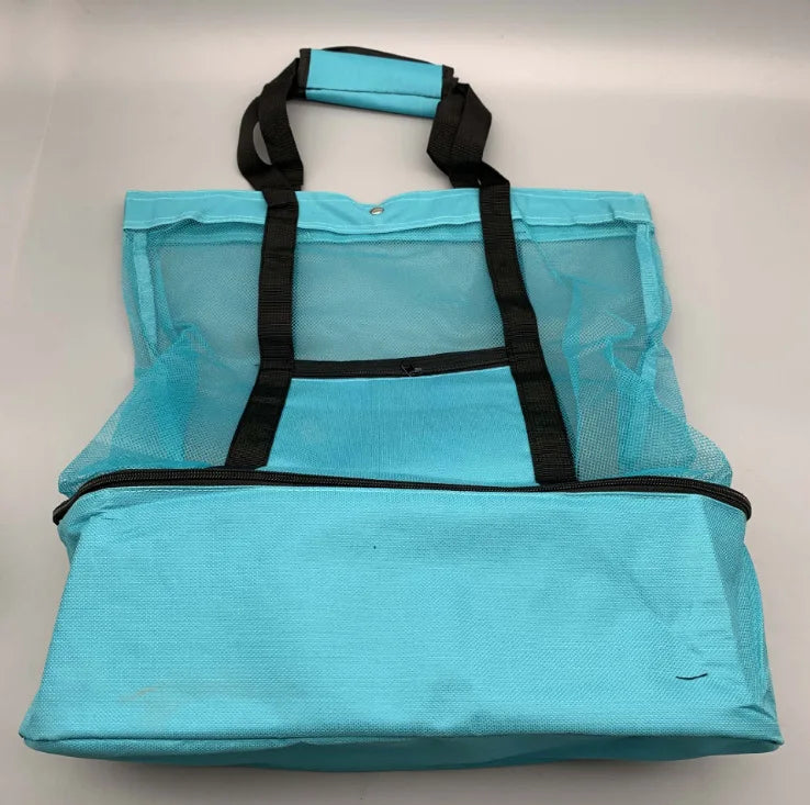 Large Mesh Beach Cooler Bag Outdoor Camping Picnic