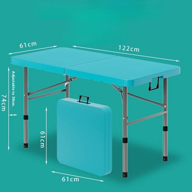 Portable Camping Rectangular Folding Adjustable Height Table