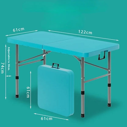 Portable Camping Rectangular Folding Adjustable Height Table