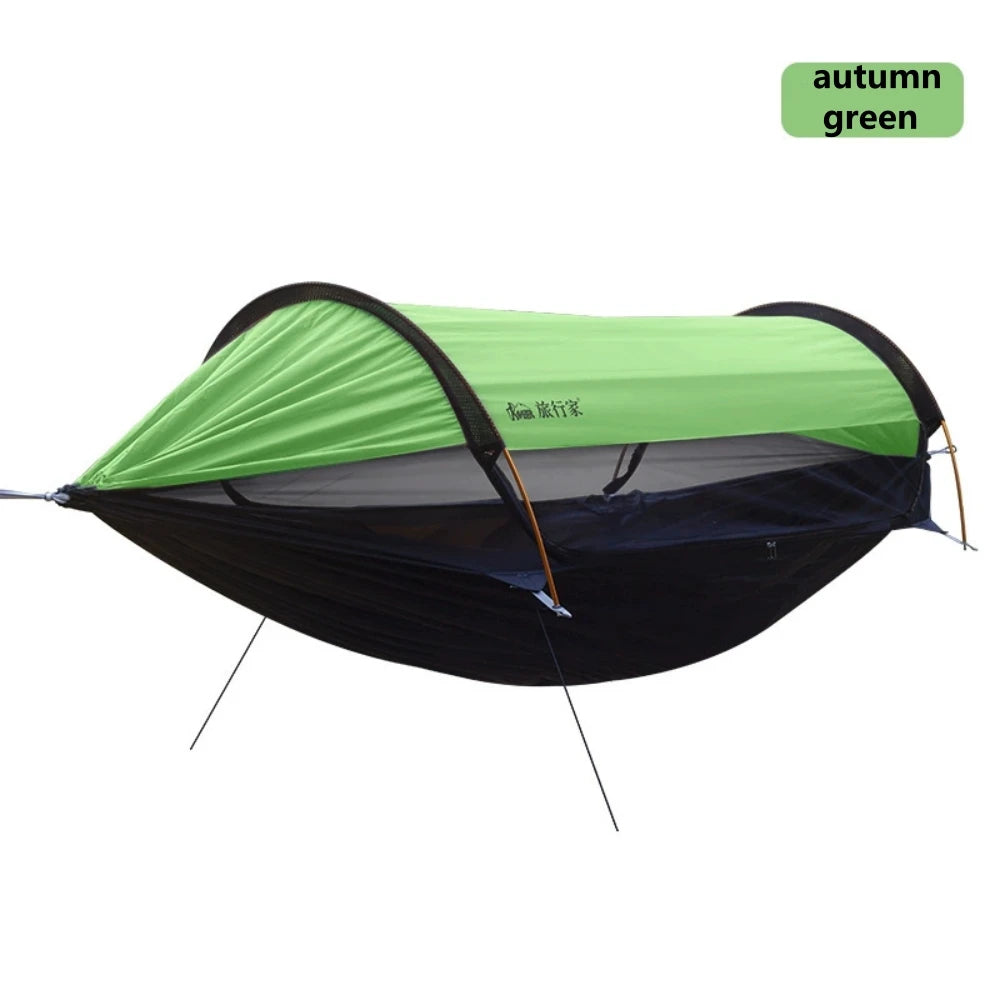 Portable Camping Mosquito Net Hammocks With Awning