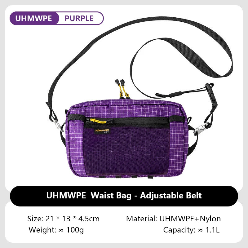 Fiber Waist Pack 1.1L Waterproof UrltraLight Multi Pocket