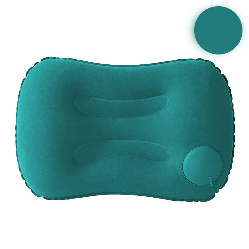 1pc Press And Inflate Portable Neck Pillow