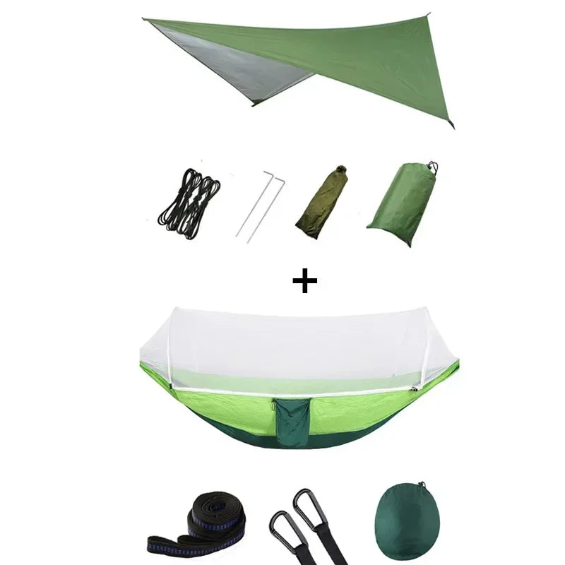 Pop-Up Portable Camping Hammock with Mosquito Net