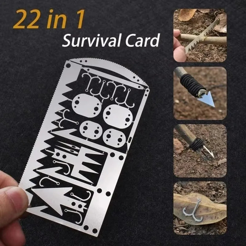 22 In 1Survival Card Survival Tool