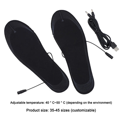 Unisex Soft Heating Insoles Adjustable Temperature Rechargeable