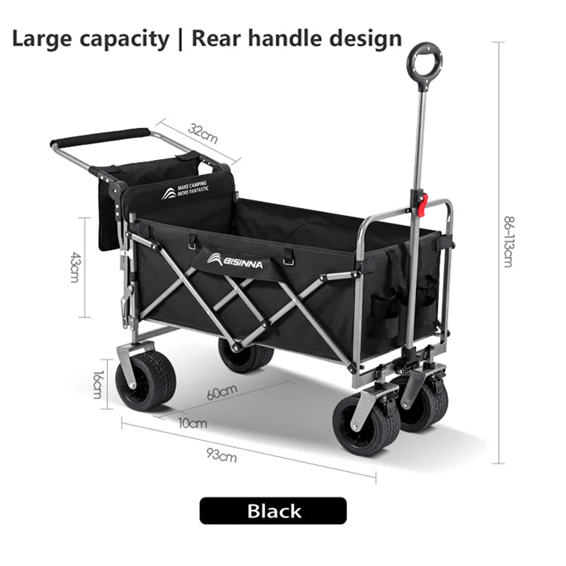 Camping Wagon Cart Folding Utility Heavy Duty Large Capacity