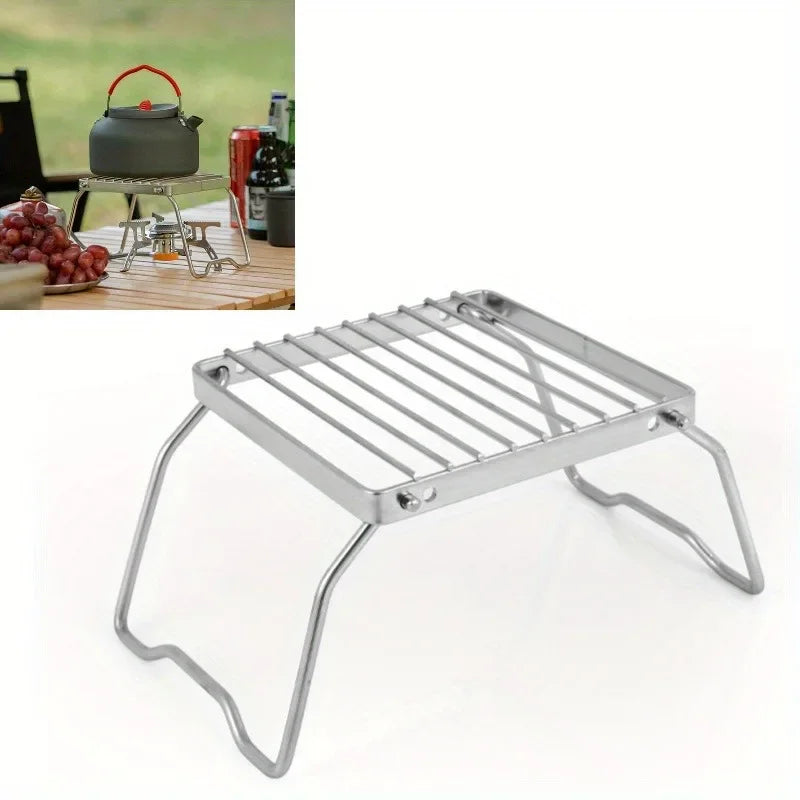2Pcs Outdoor Portable Barbecue Grill Mini Stainless Steel